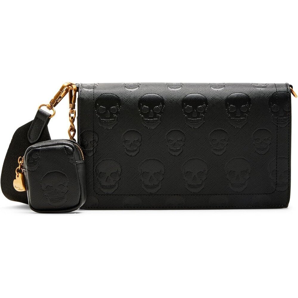 Skull Boss Wallet on Chain Womens Magnetic Removable Strap Card Pockets